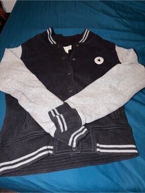 Converse Black & Gray Varsity Jacket